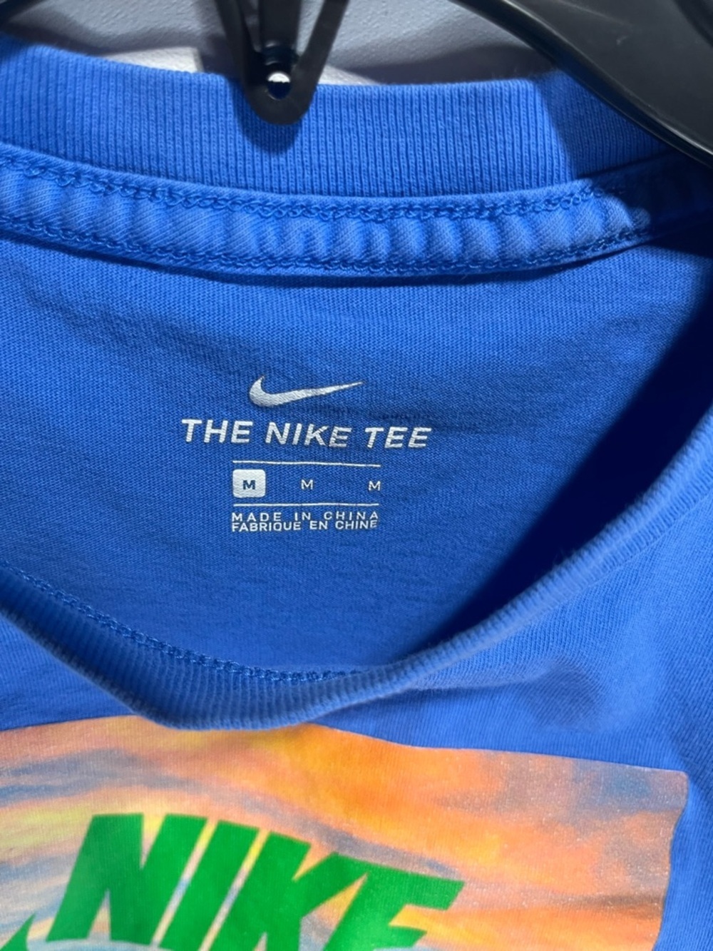 Nike Cotton Short Sleeve T-Shirt Boys Medium Blue desert Graphic print - Picture 4 of 7
